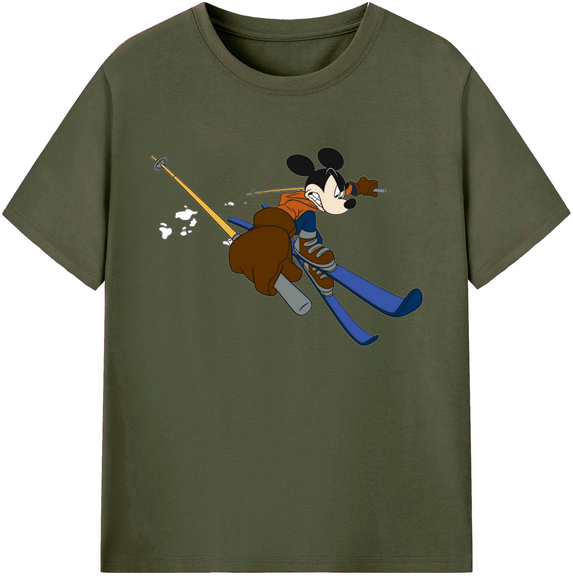 ミッキーマウス Mickey Mouse 綿100％ メンズ半袖Tシャツ｜肌触りやわらか＆通気性